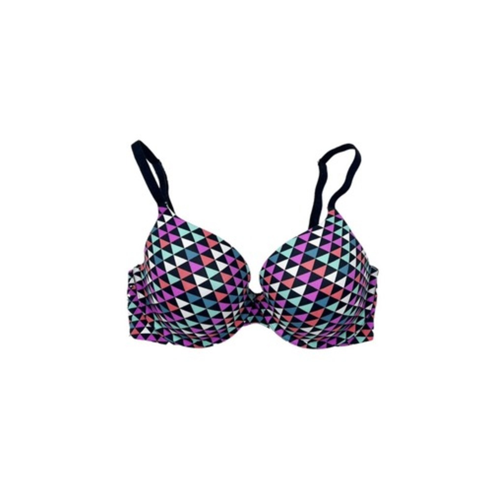 Victoria's‎ Secret PINK Multi Triangle Geometric Underwire T-Shirt Bra Size 32DD